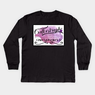 Craftastrophe lilac Kids Long Sleeve T-Shirt